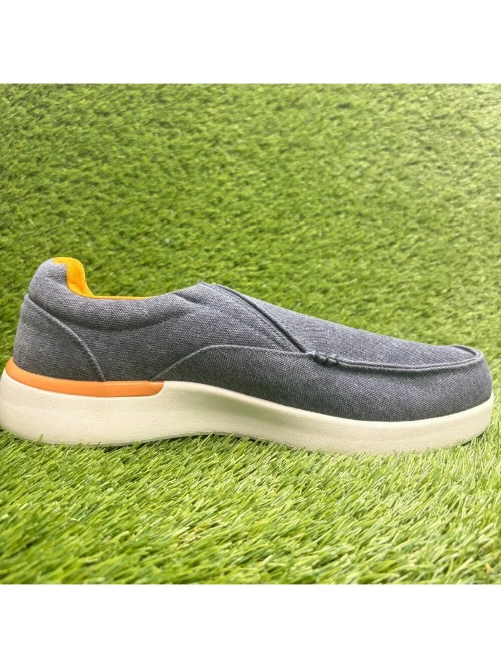 OrthoComfoot Orthopedic Mens Size 11.5 Blue Casual Classic Slip On Loafer Shoes